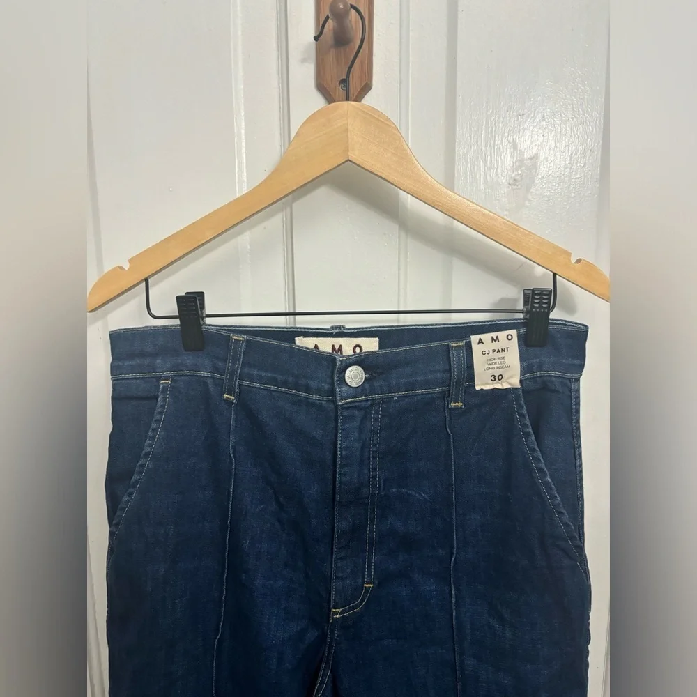 AMO CJ Pant High Rise Wide Leg Jeans Size 30